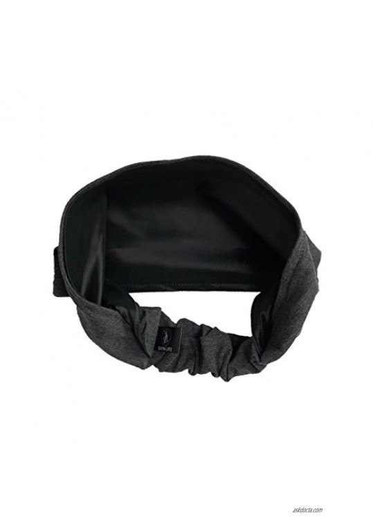 Satin Life Satin Lined Headband Protective Style (Dark Heather Gray)