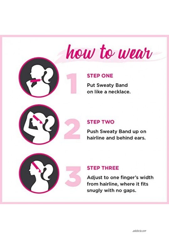 Sweaty Bands Womens Girls Headband - Non-Slip Velvet-Lined Exercise Hairband - Mermaid Hair Don't Care Pink
