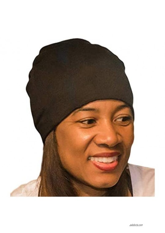 Always Eleven Prime Quality Satin Lined Modal Hair Cap - Slouchy Beanie Cap for Women - Sleeping Cap for Curly Hair
