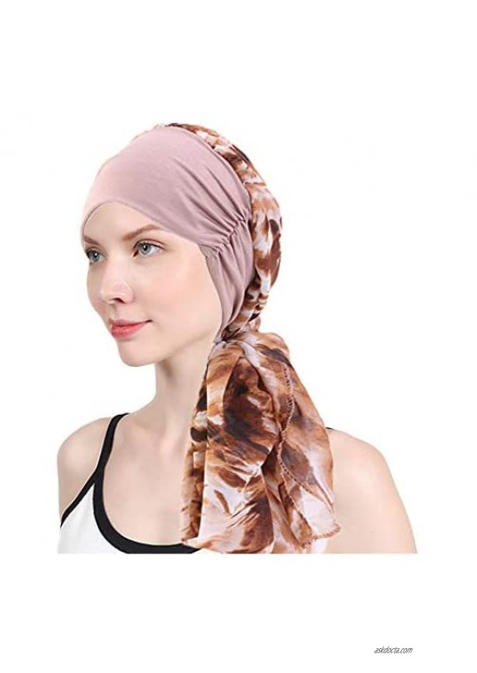 ba knife Chemo Headwear Turbans for Women Long Hair Head Scarf Headwraps Cancer Hats Scarf Gifts for Hair Loss