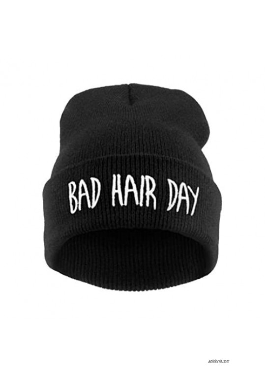 Joyci Winter Unisex Funny Bad Hair Day Hip Pop Beanie Hat Women Men Ski