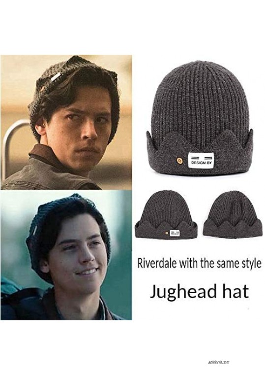 Jughead Jones Riverdale Hat Fashion TV Movie Riverdale Merchandise Crown Beanie Cosplay Costumes Knit Cap for Men Women