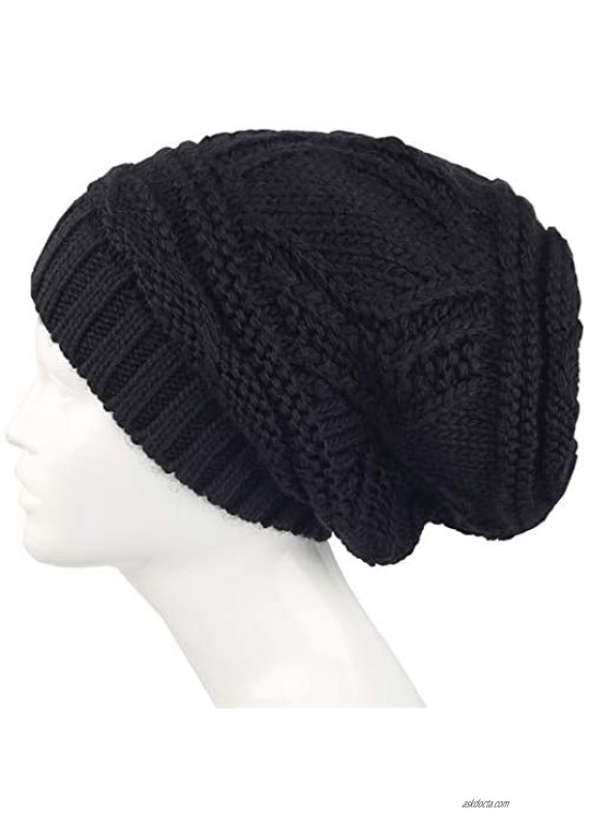 Lilax Knit Slouchy Oversized Soft Warm Winter Beanie Hat