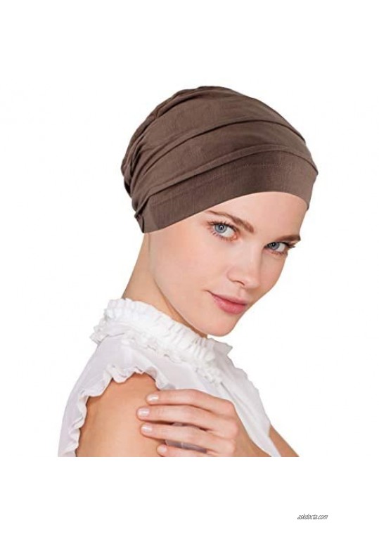 Lux Ultra Soft Bamboo Pleated Beanie Cap Chemo Hats for Cancer