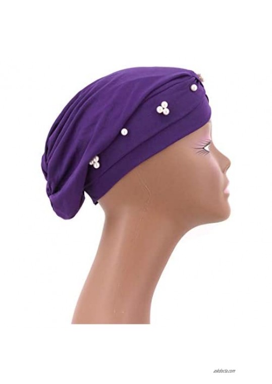 Novia's Choice Women African Pattern Turban Pre-Tied Headwrap Beanie Bonnet Chemo Cap Hair Loss Hat(Print