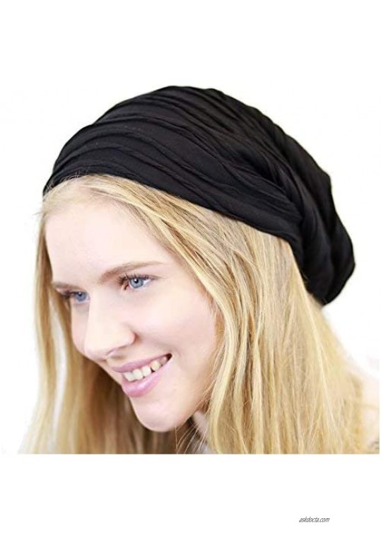The Hat Depot All Kinds of Long Slouchy Baggy Wrinkled Oversized Beanie Winter Hat