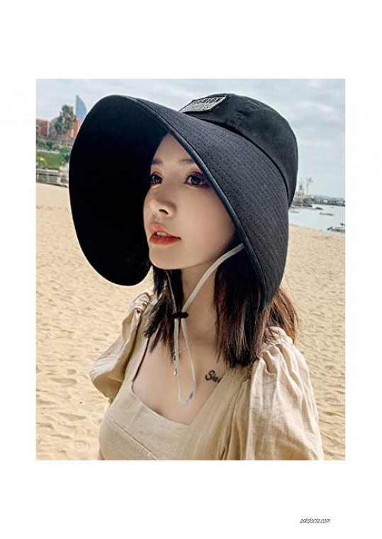 Epsion Women's Summer Mesh Wide Brim Sun UV Protection Hat Packable Beach Bucket Cap