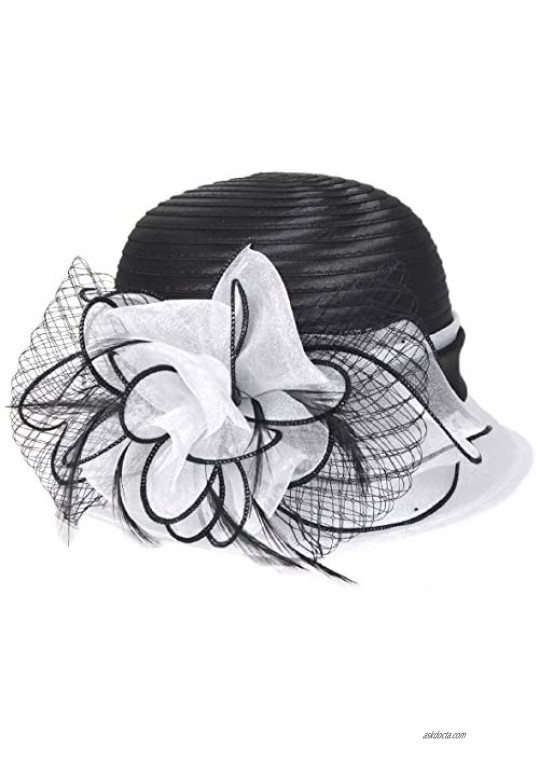 Kentucky Derby Dress Church Cloche Hat Sweet Cute Floral Bucket Hat