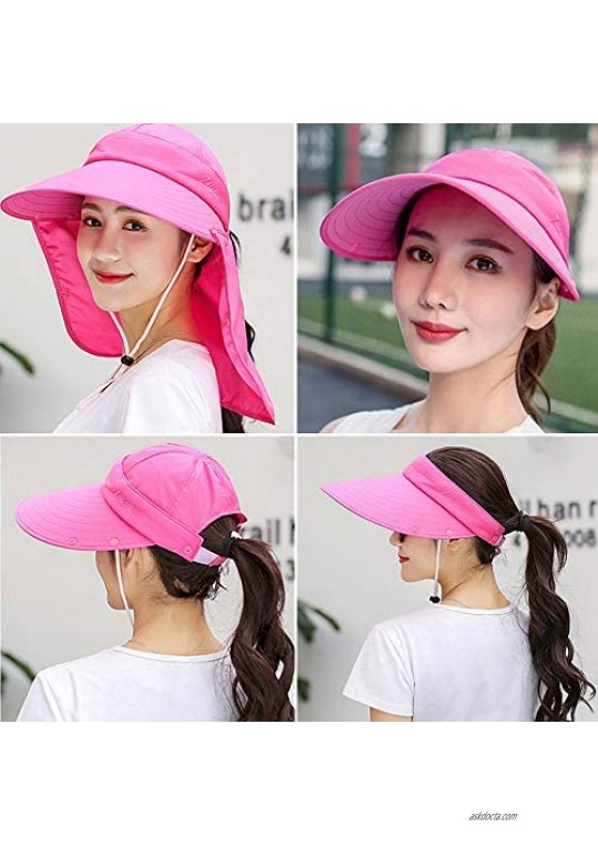 Outdoor UPF 50+ UV Sun Protection Waterproof Breathable Face Neck Flap Cover Folding Sun Hat for Men/Women