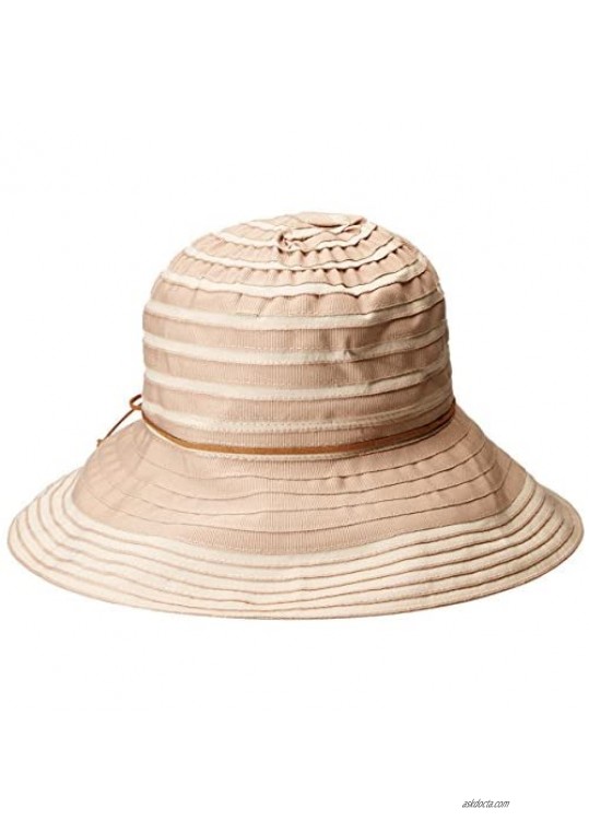 San Diego Hat Company Women's Medium 4-inch Brim Ribbon Floppy Hat