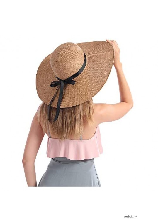 Straw Hat for Women Summer Sun Hat for Beach Gardening Hiking Packable Sun Hat Women Offers Sun Protection Hat for Summer