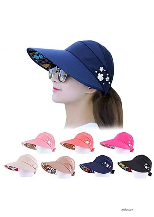 Sun Hats for Women Wide Brim Sun Visor Cap UV Protection Summer Hats