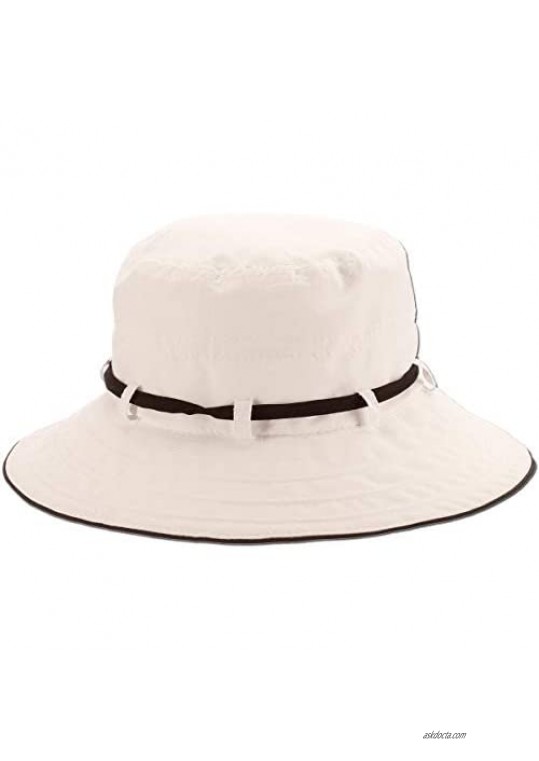 Women's Bucket Sun Hat - Packable Lightweight Nylon UPF (SPF) 50+ Sun Protection 3 Wide Big Brim