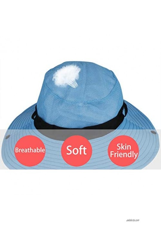 Women's Hiking Sun Hat Summer UV Protection Travel Outdoor Foldable Fishing Hats with Ponytail Hole