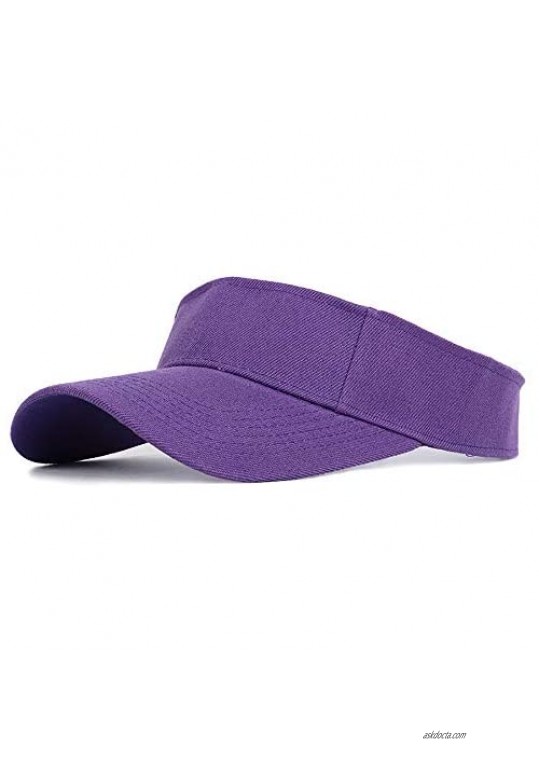 5 PC Colored Sun Visor Bingo Vegas Golf Beach UV Protection Sports Hat for Women
