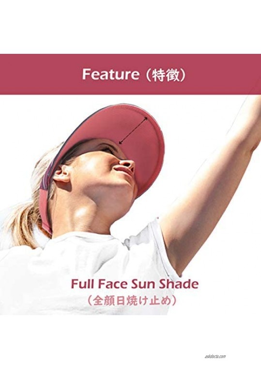 Azarxis Sun Sports Visor Adjustable Cap UV Protection Hat Wide Brim Beach Headwear for Men & Women