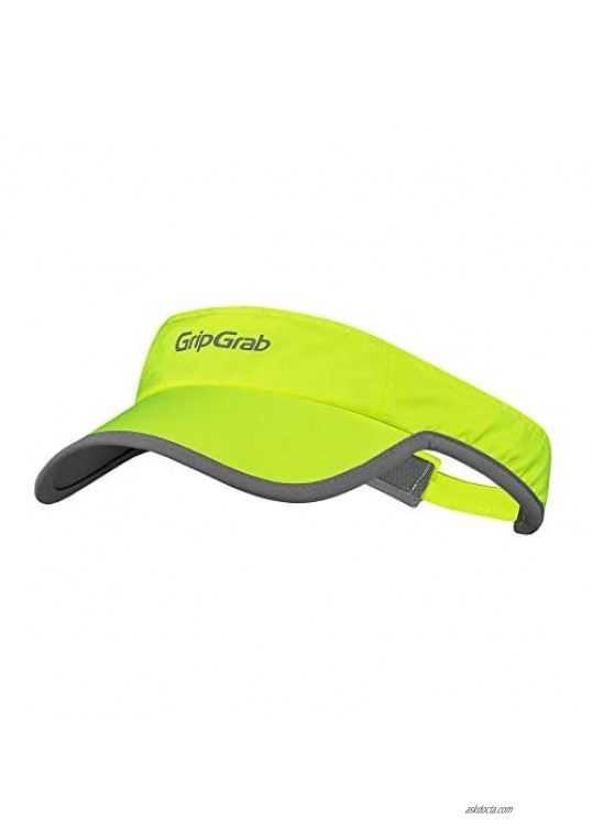 GripGrab Women's Standard Running Visor Summer Baseball-Hat Highly Visible Visorcap Breathable Lightweight Triathlon Marathon  Yellow Hi-Vis  One Size