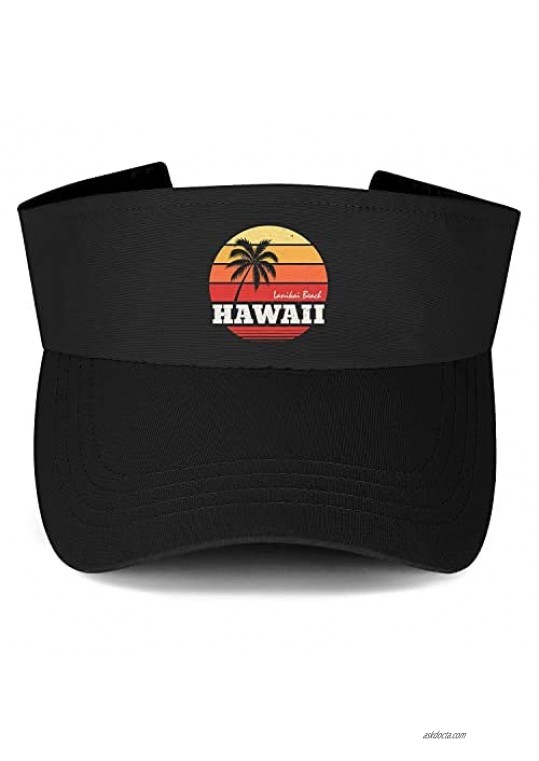 Hawaii Lanikai Beach with Palm Tree Sports Sun Visor SPF 50+ Uv Protection Male and Female Beach Sun Visor