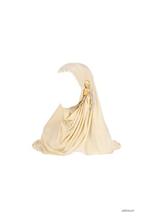HZUX Elegant Muslim Women Hijab Instant Convenient Shawl Head Wear Scarf Turban Headband