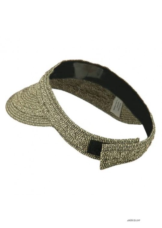 Jeanne Simmons Toyo UPF 50+ Braided Designed Visor - Black Tweed