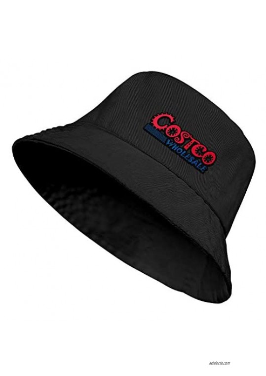 PZX1586 Women's Men's Trend Front Bucket Hat Costco-Wholesale-Logos- Beach Cap