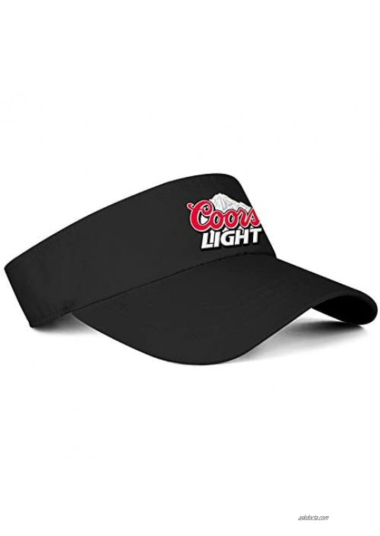 Sports Visor Hats Coors-Light-Logo- Men Women Sport Sun Visor One Size Adjustable Cap