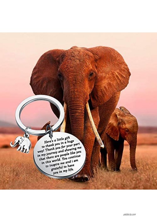 Best Friend Keychain Elephant Themed Gifts Farewell Keychain Friendship Keychain Thank You Gift for Family Friends