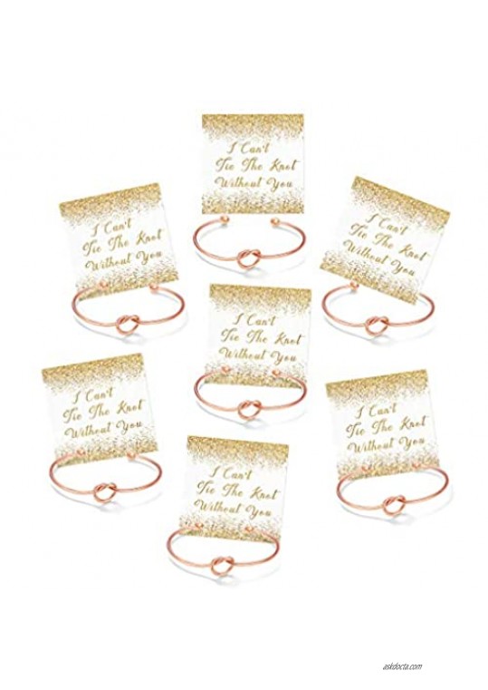 Bridesmaid Gifts I Cant Tie The Knot Without You Bracelets -Set of 1 4 5 6 7 10