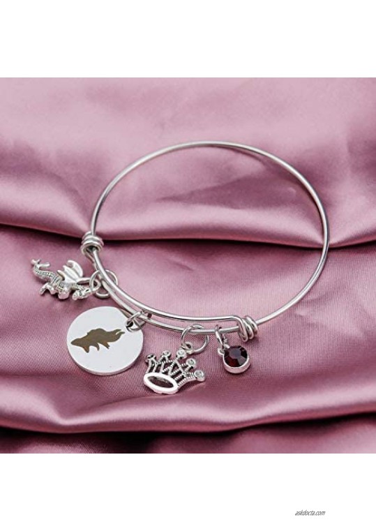 CWSEN Maleficent Bracelet for Women Mistress of All Evil Dragon Bangle Bracelet Sleeping Princess Fairytale Bracelet Gift for Fans Best Friend