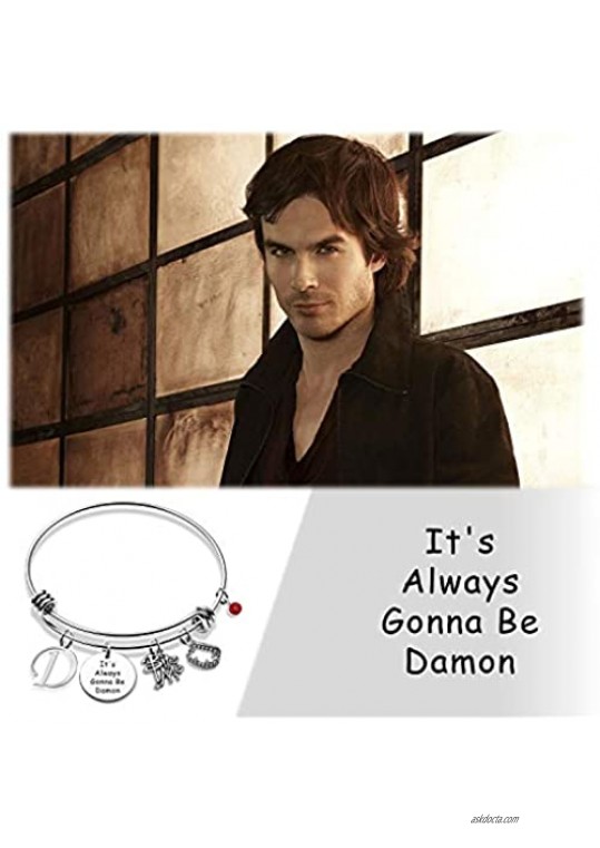 G-Ahora Vampire Diaries Jewelry Team Damon/Stefan/Salvatore Since 1864 Vampire Diaries Charm Bracelet for Vampire Fans