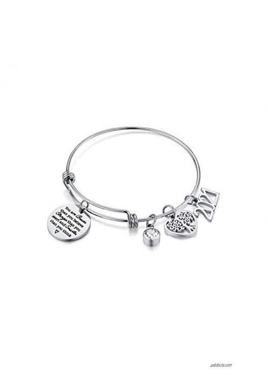 ivyAnan Jewellery 2021 Charm Bracelet Adjustable Bangle Graduation Gift for Women Girls Friends