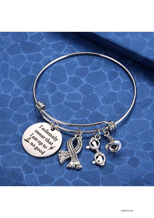 MIXJOY I Solemnly Swear I am Up to No Good Mischief Managed Bracelet for Harry Potter Fans Friend Gift
