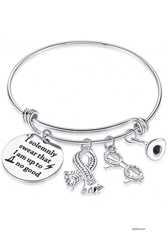 MIXJOY I Solemnly Swear I am Up to No Good Mischief Managed Bracelet for Harry Potter Fans Friend Gift