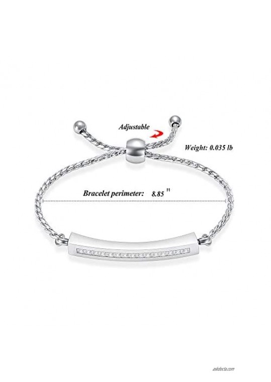 Stainless Steel Crystal Cremation Bracelet for Ashes Cube Urn Bangle Locket Memorial Jewelry Keepsake Bracelet for Ashes