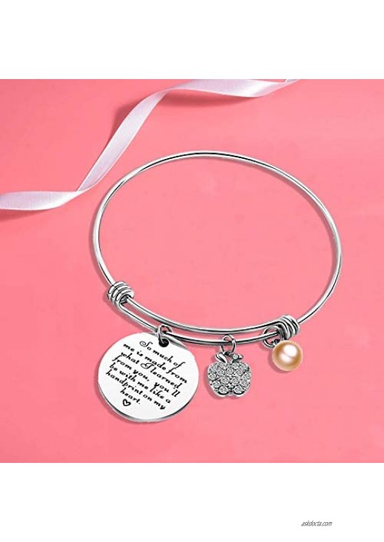 Teacher Appreciation Gifts for Women Thank You Gifts for Teacher Bracelet Christmas Gifts for teacher from student