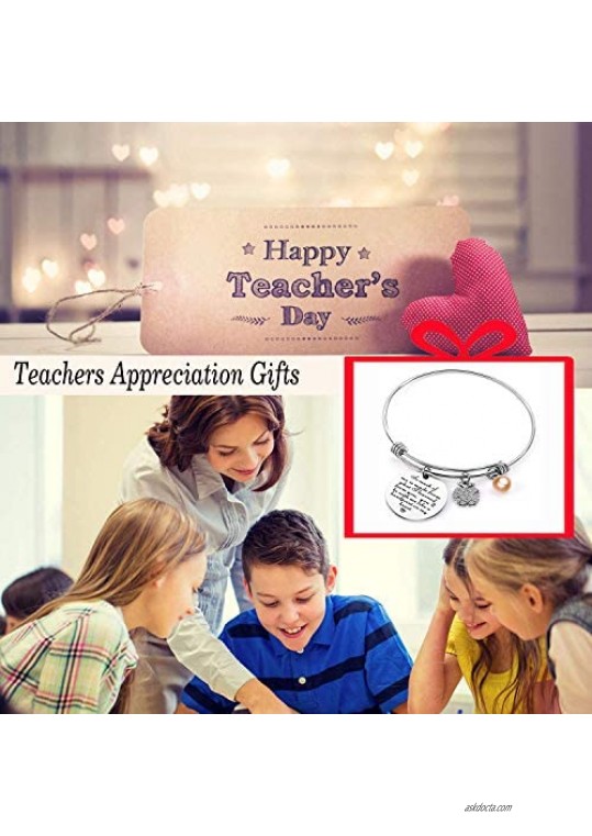 Teacher Appreciation Gifts for Women Thank You Gifts for Teacher Bracelet Christmas Gifts for teacher from student