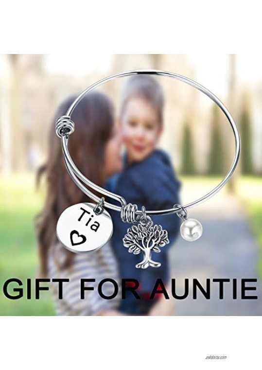 TGBJE Aunt Gift TIA Bracelet Bangle Auntie Bracelet Auntie Keepsake