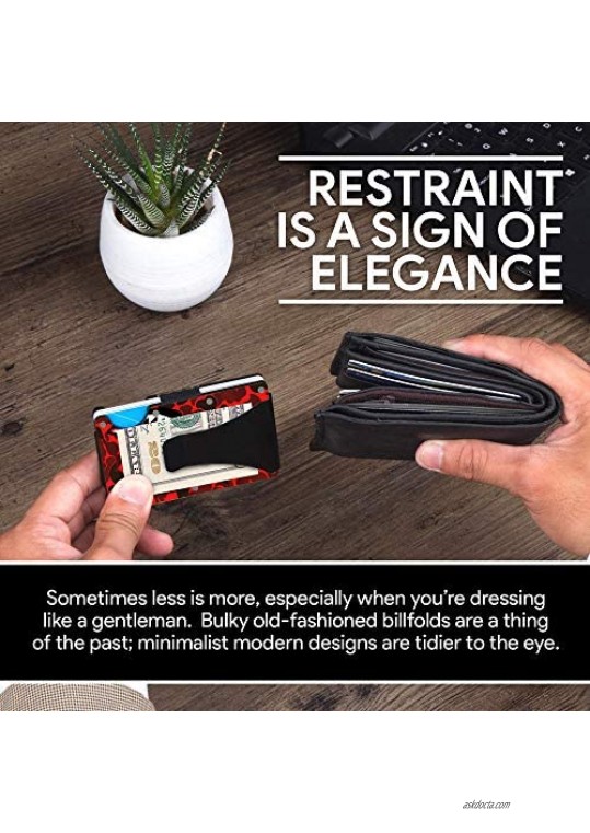 Carbon Fiber Wallets For Men Minimalist Wallet Slim Metal Credit Card package KGC Card Holder with Money Clip