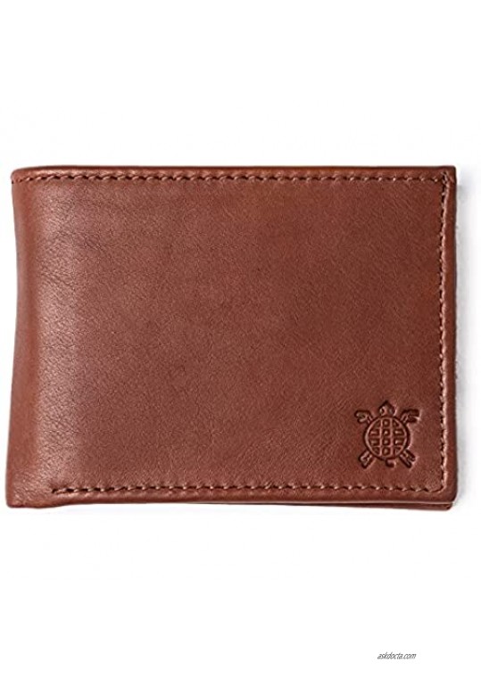 Classic Leather Men´s Wallet - Minimalist Timeless and Elegant Wallet for Men Imported Leather with Card Holders and a Large Billfold pocket (Brown)