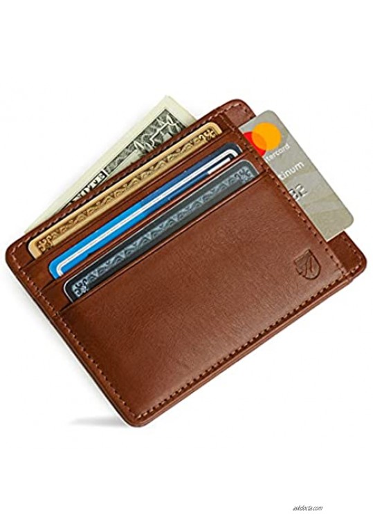 Front Pocket Wallet in Tuscany leather Men's Wallet RFID Minimalist Card Holder from Axess