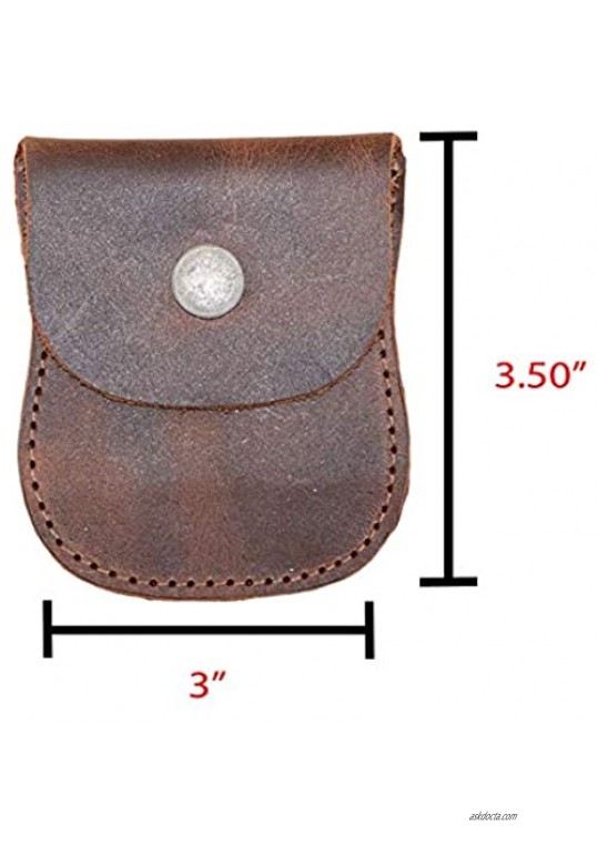 Hide & Drink Leather Coin Pouch / Cash / Case / Wallet / Holder / Organizer / Accessories Handmade Includes 101 Year Warranty :: Bourbon Brown