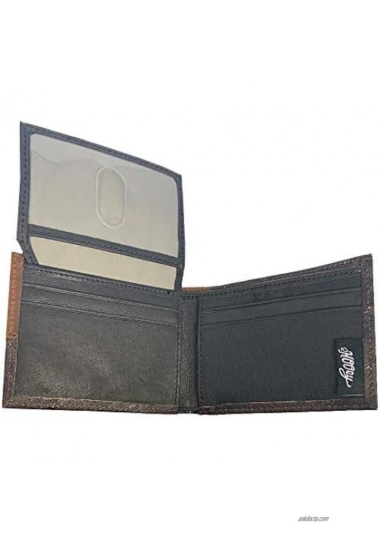 HOOey Bifold Textured Leather Wallet with Roughy Logo