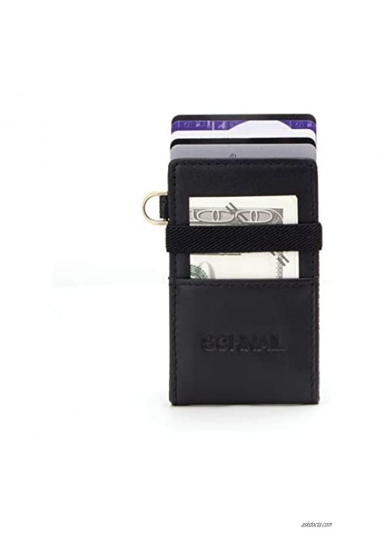 Schnail ATLAS Series Slim Minimalist Front Pocket Leather Wallet Credit Card Holder with Coin and Cash Pocket