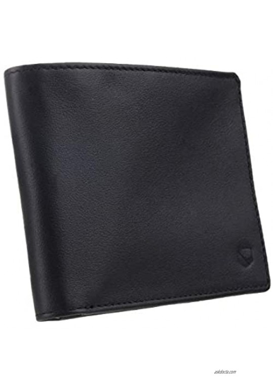 Silent Pocket Black Leather RFID Blocking Jet Black Bi-Fold Wallet - Prevents Hacking and Identity Theft Protects Credit Cards Secure Your Information Instant Protection Great for Travel
