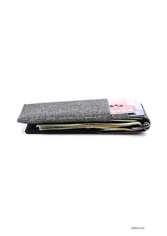 The Latcher Minimalist Wallet & Card Case Companion (Synthetic Canvas Leather)