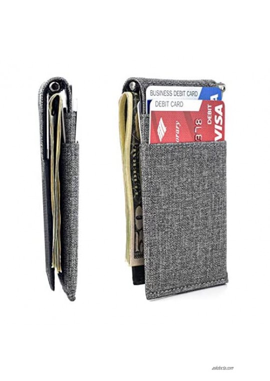 The Latcher Minimalist Wallet & Card Case Companion (Synthetic Canvas Leather)