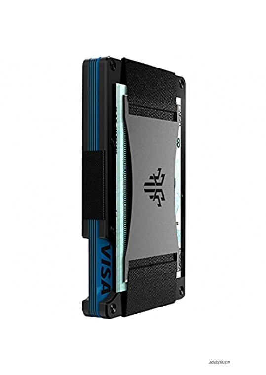 TITAN X Wallet | Minimalist Slim Metal anti RFID Wallet with Cash Strap | Wallet for Men | Front Pocket Minimalist Wallet Slim Wallet Gift Boxed (Black)