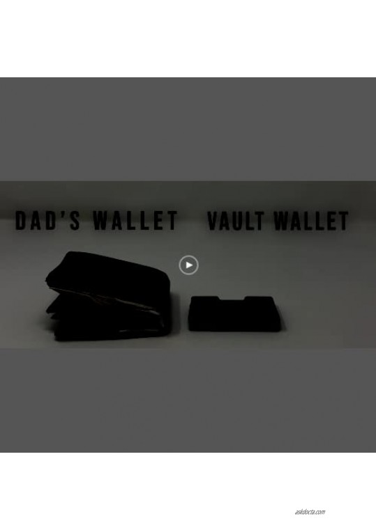 Vault - Super Slim Aluminum Wallet - Credit Card Holder with Removable Money Clip - RFID Blocking in Minimalistic Design (Matte Black)