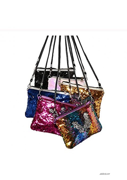 Girls Glitter Sequins Crossbody Purse Women Shoulder Bag Envelopes Clutch Handbags