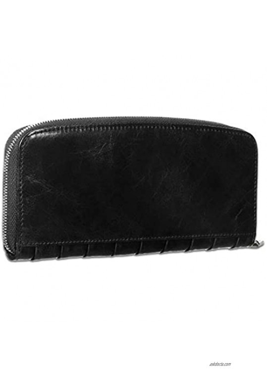 Hobo International Women's Adeline Leather Wallet Clutch in Black
